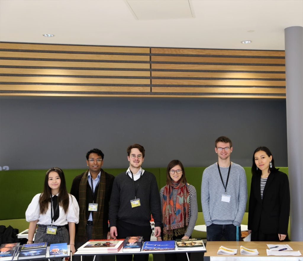 Part of the Central Asia Forum 2018 team, from left to right: Hana Zhauken, Ramraj Puvinathan, Benedict Etz, Linus Pardoe and Jibek Nurgazieva